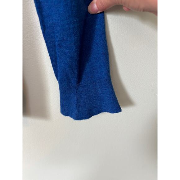 Talbots New Blue Wool Blend Crewneck Sweater MP - Picture 2 of 7